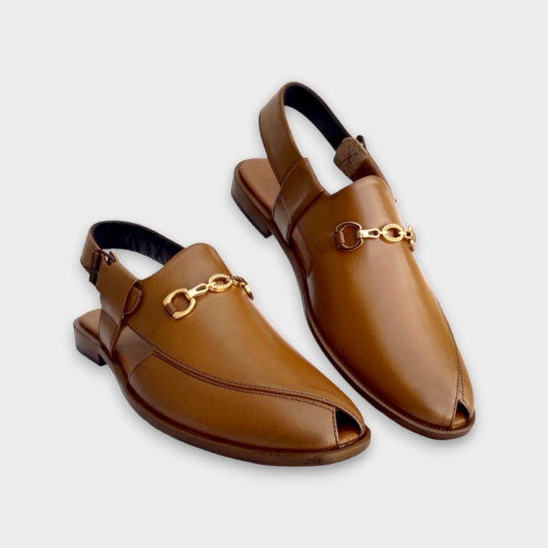 Buckled Bless Leather Chappal - Image 3