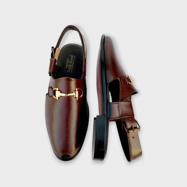 Buckled Bless Leather Chappal - Image 4