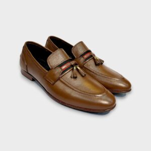 Tussled Ribbon Brown Pumpy