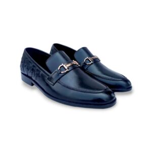 Midnight Black Buckled Loafer