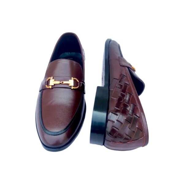 Midnight Maroon Buckled Loafer - Image 4