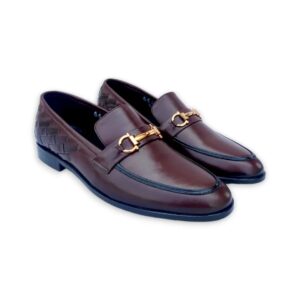 Midnight Maroon Buckled Loafer