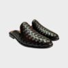 Backless Brown Knitted Loafers - Image 2