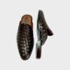 Backless Brown Knitted Loafers - Image 4